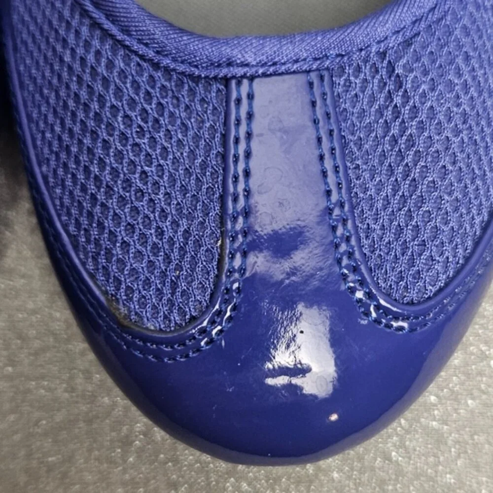 DKNY Blue Mesh Ballet Flats Sporty Logo Slip On Shoes Womens Size 7